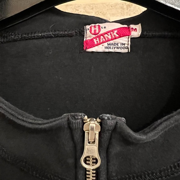 Vintage Hank knit jacket with Asian writing on front and back. Made in Hollywood - Picture 3 of 4